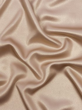 Ultra-Smooth Polyester Georgette with Foiling – Dark Beige and Gold – Valeria Collection Ultra-Smooth Polyester Georgette with Foiling – Dark Beige and Gold – Valeria Collection
