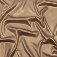 Ultra-Smooth Polyester Georgette with Foiling – Taupe and Gold – Valeria Collection Ultra-Smooth Polyester Georgette with Foiling – Taupe and Gold – Valeria Collection