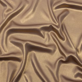 Ultra-Smooth Polyester Georgette with Foiling – Taupe and Gold – Valeria Collection Ultra-Smooth Polyester Georgette with Foiling – Taupe and Gold – Valeria Collection