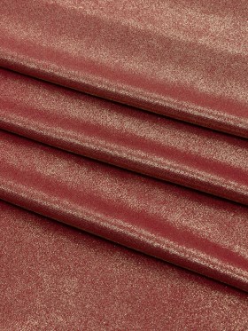 Polyester Interlock Knit with Gold Foiling – Brick – Oriana Collection Polyester Interlock Knit with Gold Foiling – Brick – Oriana Collection