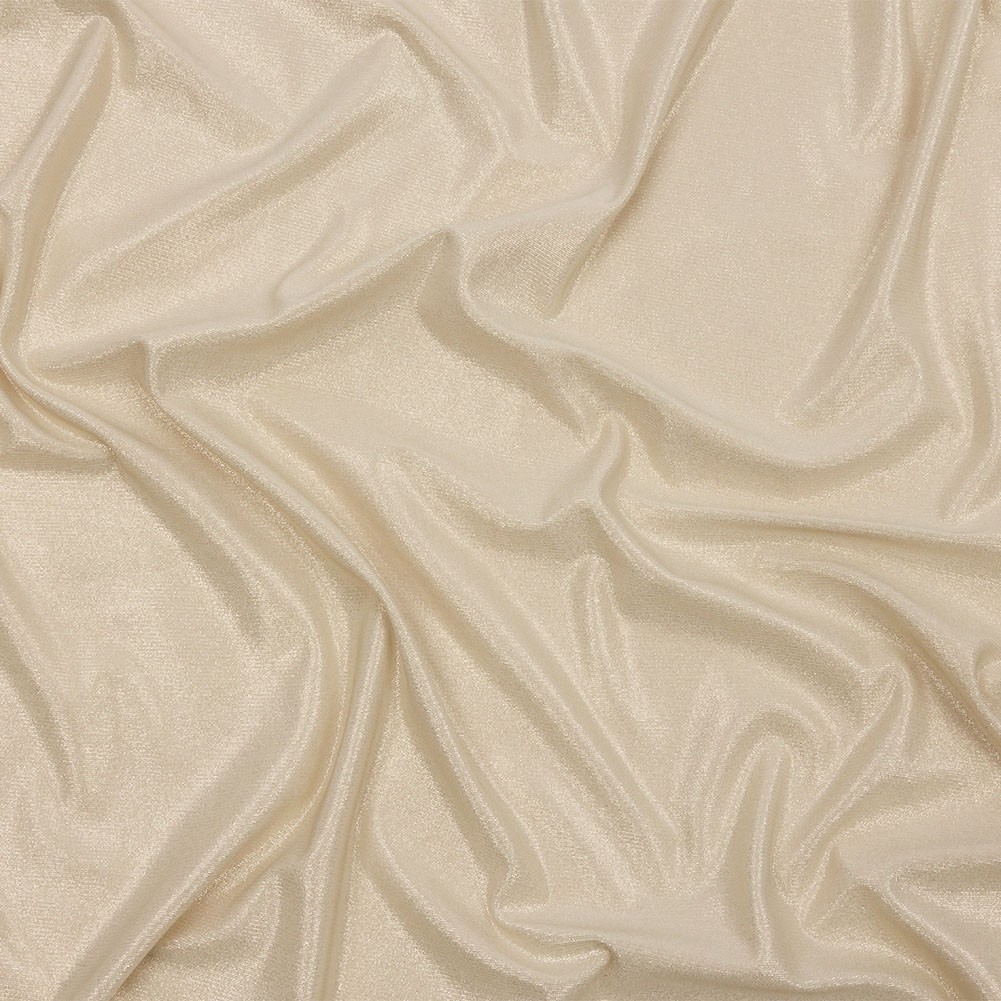 Foiled ITY Interlock Knit - Sand and Gold - Gaby Collection