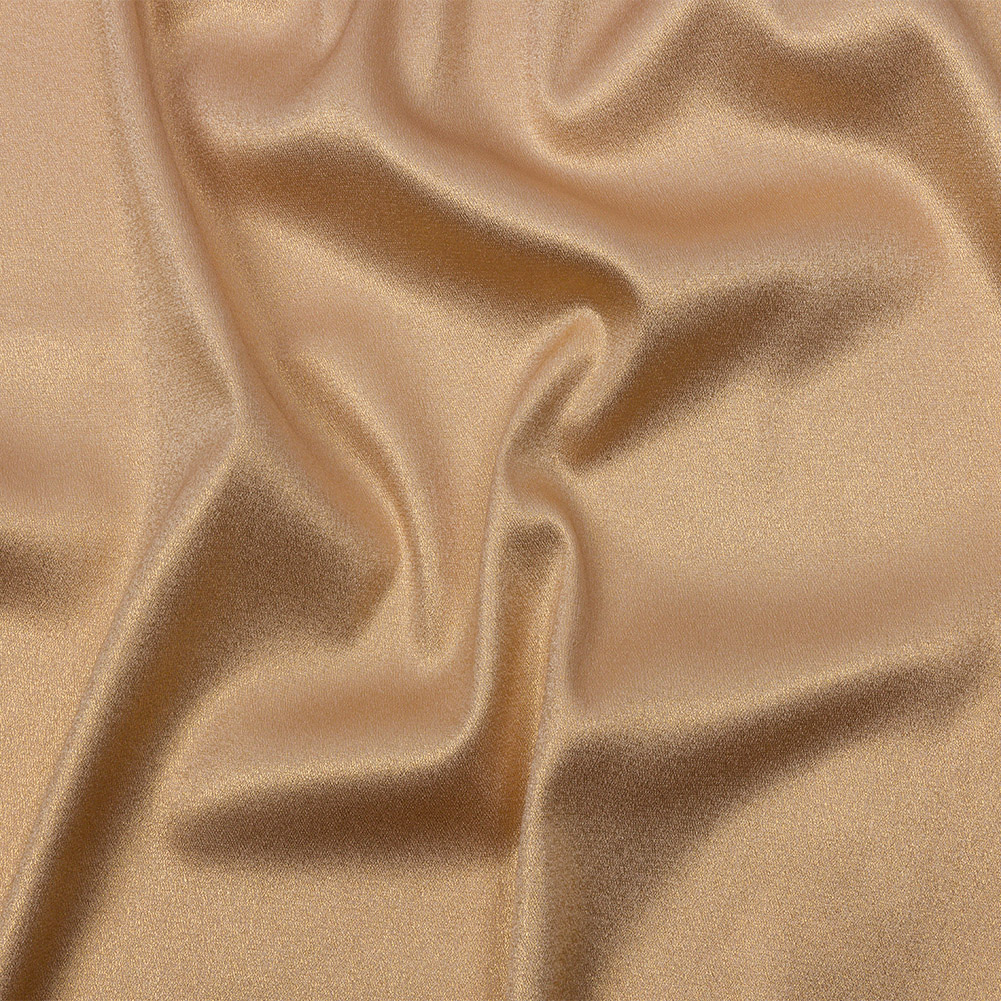 Stretch Polyester Crepe with Gold Foiling – Beige – Devyn Collection Stretch Polyester Crepe with Gold Foiling – Beige – Devyn Collection