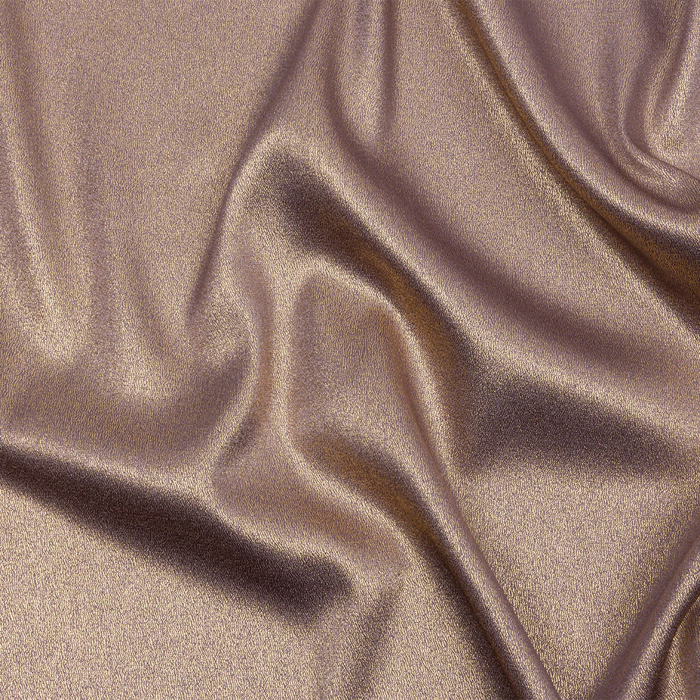 Stretch Polyester Crepe with Gold Foiling – Purplish Gray – Devyn Collection Stretch Polyester Crepe with Gold Foiling – Purplish Gray – Devyn Collection