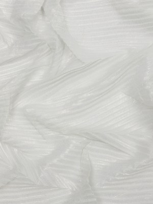 Polyester Chiffon with Abstract Pleats and Gold Foil – Silver Gray – Melia Collection Polyester Chiffon with Abstract Pleats and Gold Foil – Silver Gray – Melia Collection