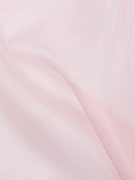 Polyester Mesh Organza with Gold Glitter – Baby Pink – Starlight Collection Polyester Mesh Organza with Gold Glitter – Baby Pink – Starlight Collection