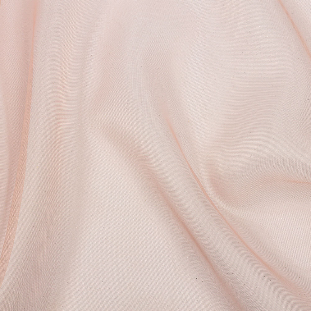 Polyester Mesh Organza with Silver Glitter – Rose Gold – Starlight Collection Polyester Mesh Organza with Silver Glitter – Rose Gold – Starlight Collection