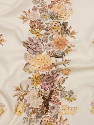 Brushed Stretch Cotton Twill Panel – Cream, Pink and Peach Floral Columns – Mood Exclusive Parthenon Petals Brushed Stretch Cotton Twill Panel – Cream, Pink and Peach Floral Columns – Mood Exclusive Parthenon Petals