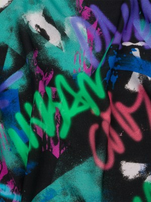 Sustainable Viscose Crepe Print – Black, Turquoise and Green Graffiti – Mood Exclusive Basquiat Beat Sustainable Viscose Crepe Print – Black, Turquoise and Green Graffiti – Mood Exclusive Basquiat Beat