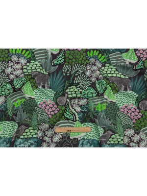 Stretch Cotton Twill Print – Green Mushrooms and Flowers – Mood Exclusive Woodland Escape Stretch Cotton Twill Print – Green Mushrooms and Flowers – Mood Exclusive Woodland Escape