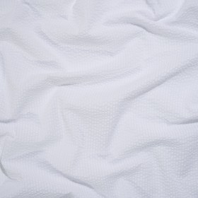 Polyester and Cotton Seersucker – White on White Candy Stripes – Wylie Collection Polyester and Cotton Seersucker – White on White Candy Stripes – Wylie Collection