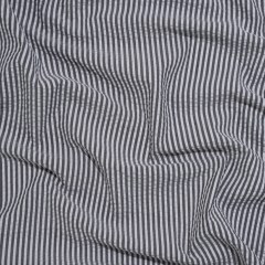 Polyester and Cotton Seersucker – Black and White Candy Stripes – Wylie Collection Polyester and Cotton Seersucker – Black and White Candy Stripes – Wylie Collection