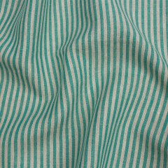 Turquoise and Oatmeal Striped Medium Weight Linen Woven Turquoise and Oatmeal Striped Medium Weight Linen Woven