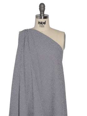 Polyester and Cotton Seersucker – Black and White Checks – Wylie Collection Polyester and Cotton Seersucker – Black and White Checks – Wylie Collection