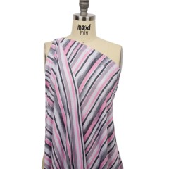 Pink, Gray and White Painterly Stripes Stretch Rayon Jersey Pink, Gray and White Painterly Stripes Stretch Rayon Jersey