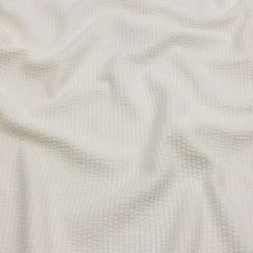 Cream Cotton and Polyester Ribbed Double Knit Cream Cotton and Polyester Ribbed Double Knit