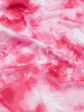 Red, Pink and White Tie Dye Recycled Polyester Interlock Knit Red, Pink and White Tie Dye Recycled Polyester Interlock Knit