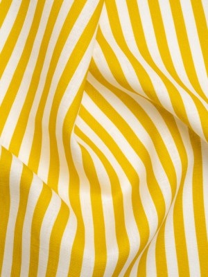 Medium Weight Linen Woven – Citrus Yellow Stripes – Lydia Collection Medium Weight Linen Woven – Citrus Yellow Stripes – Lydia Collection