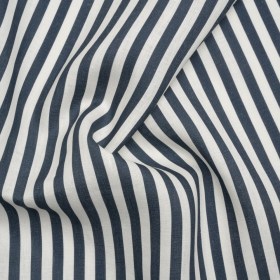 Medium Weight Linen Woven – Steel Blue Stripes – Lydia Collection Medium Weight Linen Woven – Steel Blue Stripes – Lydia Collection
