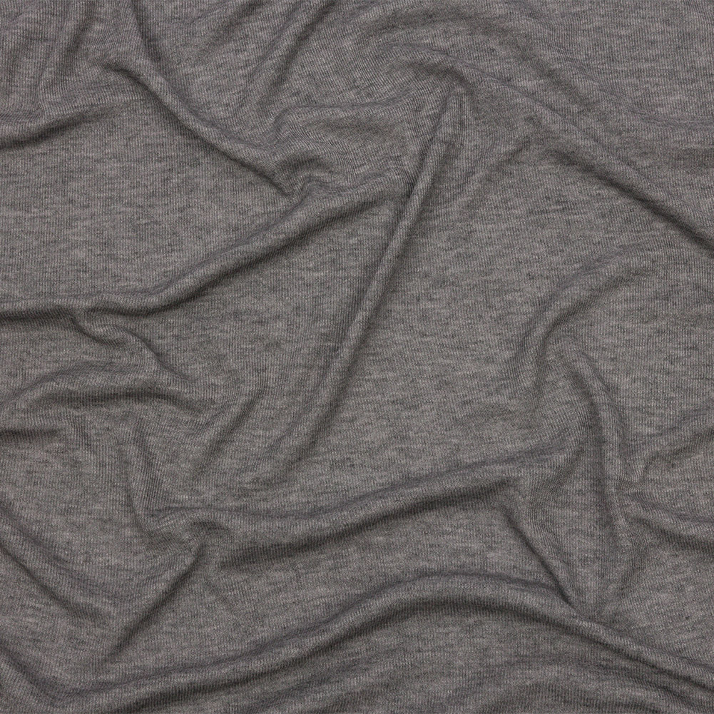 Heathered Pewter Lightweight Rayon Rib Knit Heathered Pewter Lightweight Rayon Rib Knit