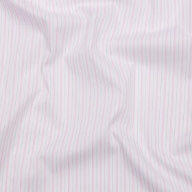 Pink, Gray and White Striped Stretch Cotton Shirting Pink, Gray and White Striped Stretch Cotton Shirting