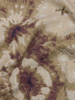 Beige, Taupe and Burgundy Tie Dye Stretch Cotton Canvas Beige, Taupe and Burgundy Tie Dye Stretch Cotton Canvas
