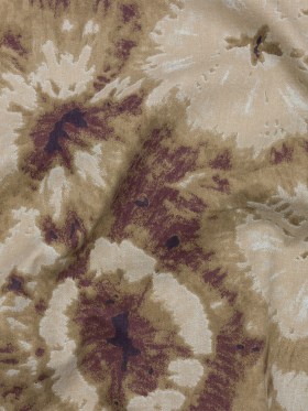 Beige, Taupe and Burgundy Tie Dye Stretch Cotton Canvas Beige, Taupe and Burgundy Tie Dye Stretch Cotton Canvas