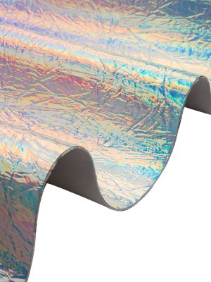 Crinkled Mirror Vinyl with Fabric Backing – Holographic Silver – Ingot Collection Crinkled Mirror Vinyl with Fabric Backing – Holographic Silver – Ingot Collection