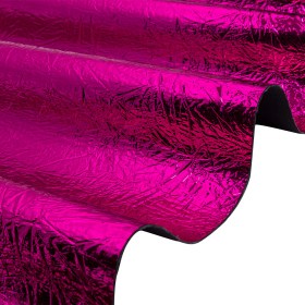 Crinkled Mirror Vinyl with Fabric Backing – Fuchsia – Ingot Collection Crinkled Mirror Vinyl with Fabric Backing – Fuchsia – Ingot Collection