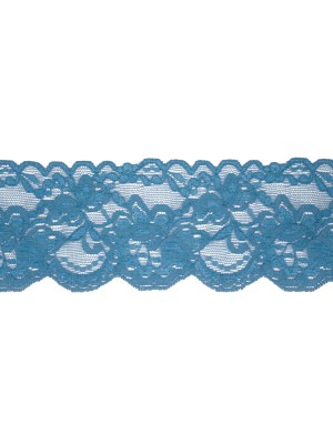 Famous NYC Designer Country Blue Floral Stretch Lace Trim with Scalloped Edges – 3.125″ Famous NYC Designer Country Blue Floral Stretch Lace Trim with Scalloped Edges – 3.125″