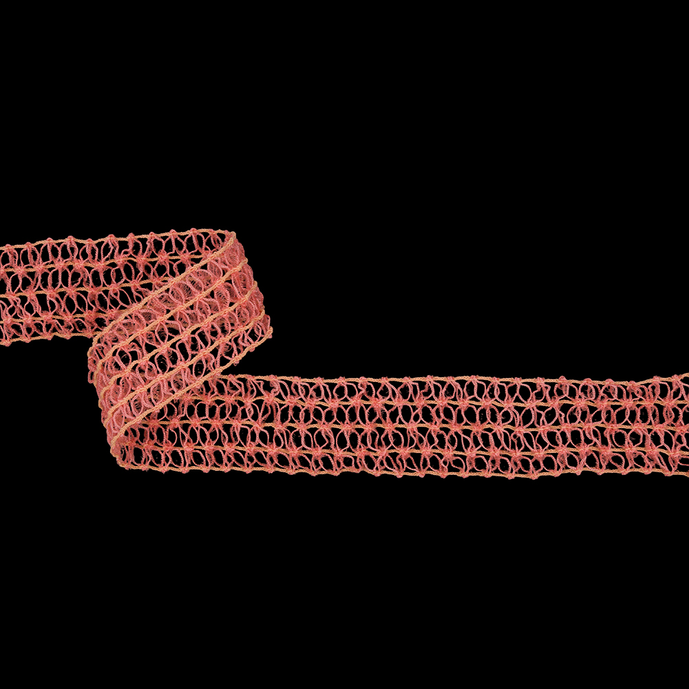 Famous NYC Designer Pink Rows of Petals Stretch Lace Trim – 1.125″ Famous NYC Designer Pink Rows of Petals Stretch Lace Trim – 1.125″