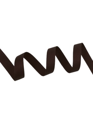 Tilly Black Coffee Herringbone Cotton Twill Tape – 15mm Tilly Black Coffee Herringbone Cotton Twill Tape – 15mm