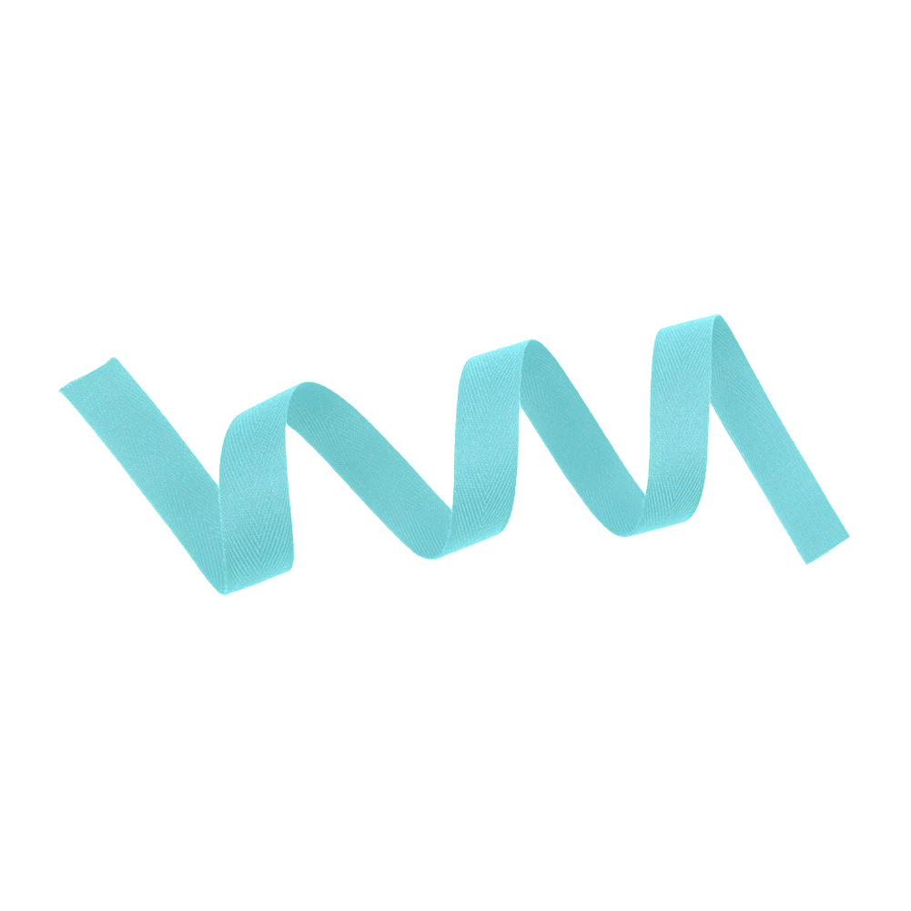 Tilly Electric Ice Blue Herringbone Cotton Twill Tape - 15mm