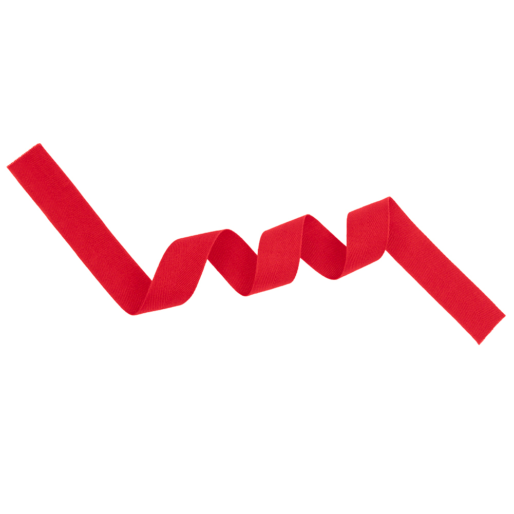 Tilly Haute Red Herringbone Cotton Twill Tape - 20mm