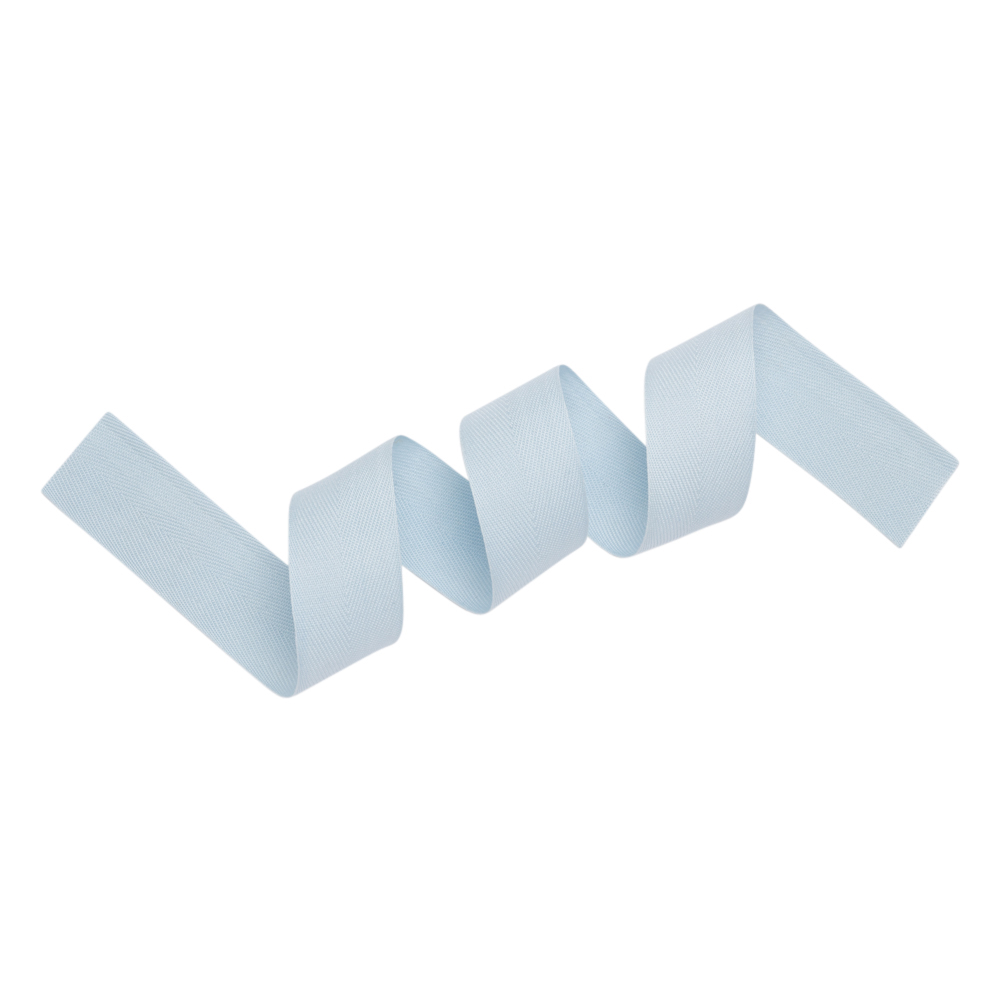 Tilly Ice Blue Herringbone Cotton Twill Tape - 25mm