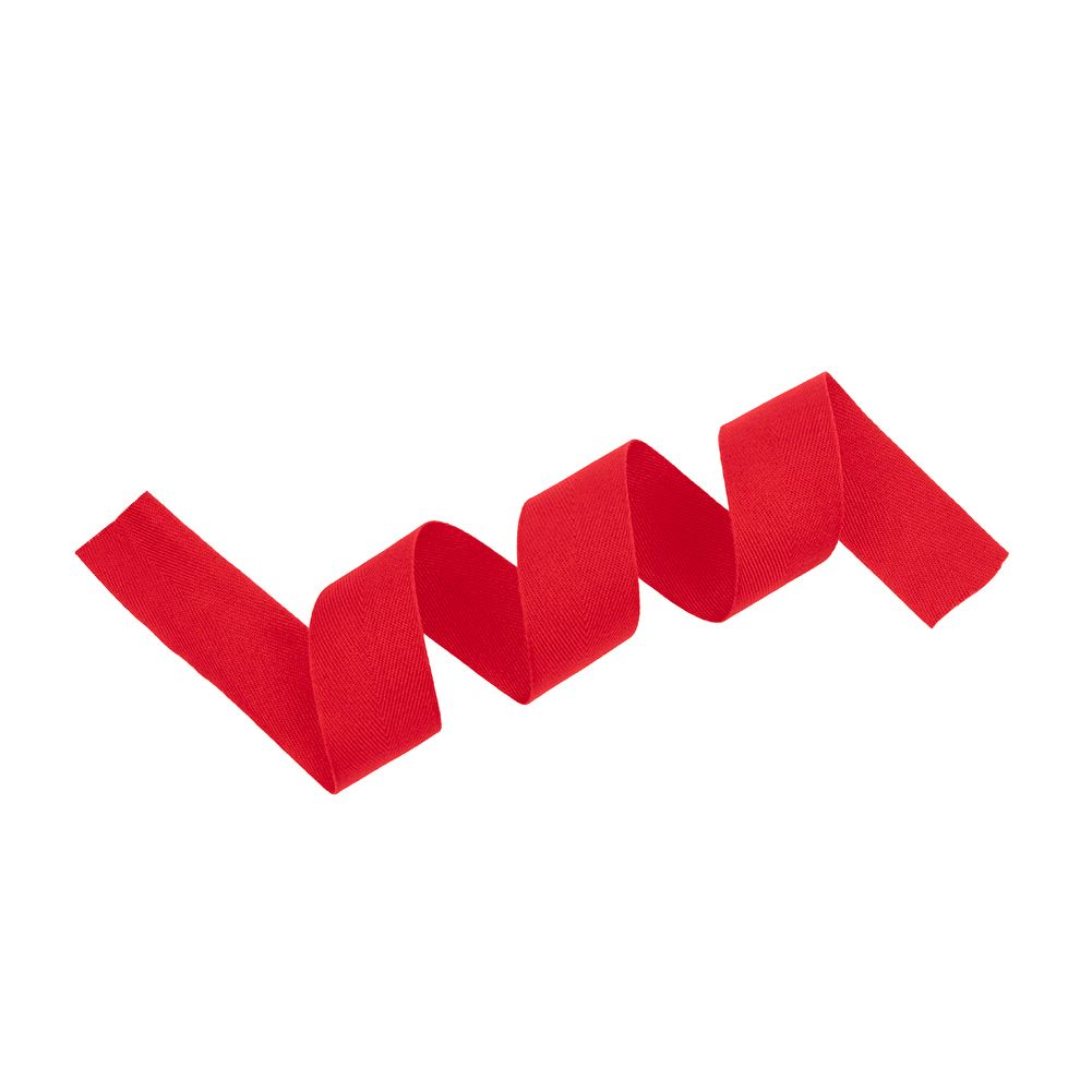 Tilly Haute Red Herringbone Cotton Twill Tape - 25mm