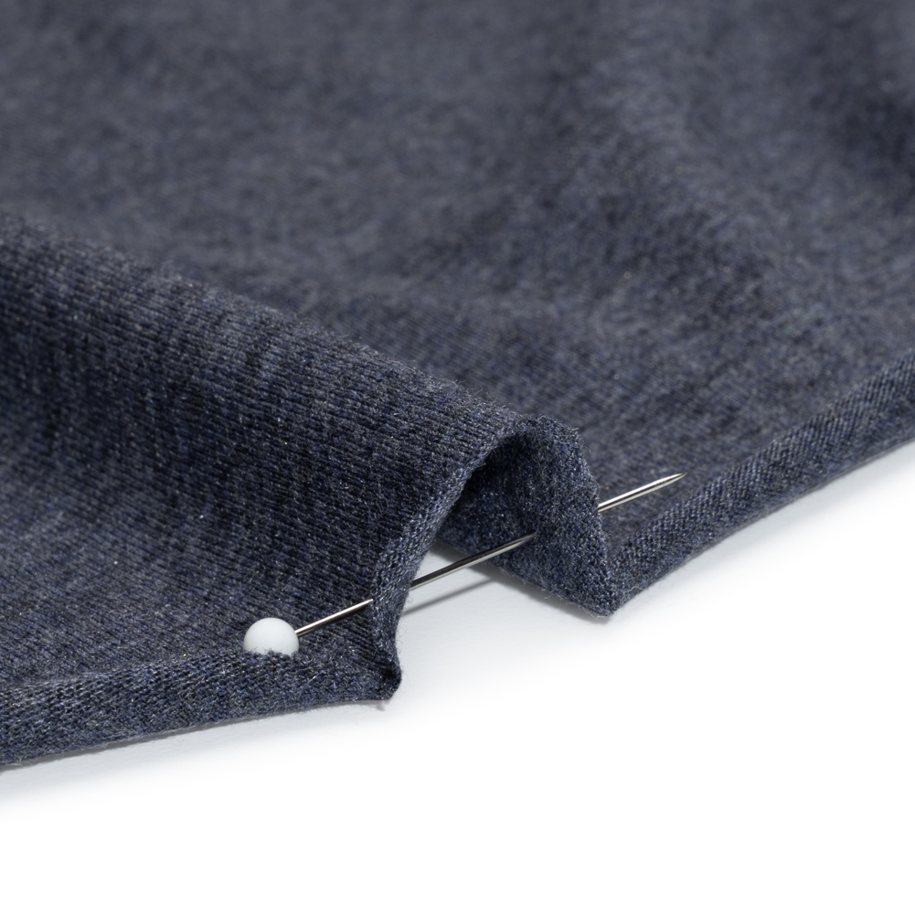 Cotton and Modal Jersey – Heathered Navy Blue Cotton and Modal Jersey – Heathered Navy Blue