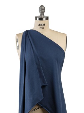 Muted Navy Stretch Cotton Jersey Muted Navy Stretch Cotton Jersey