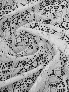 Stretch Lace – White Floral – Katerina Collection Stretch Lace – White Floral – Katerina Collection