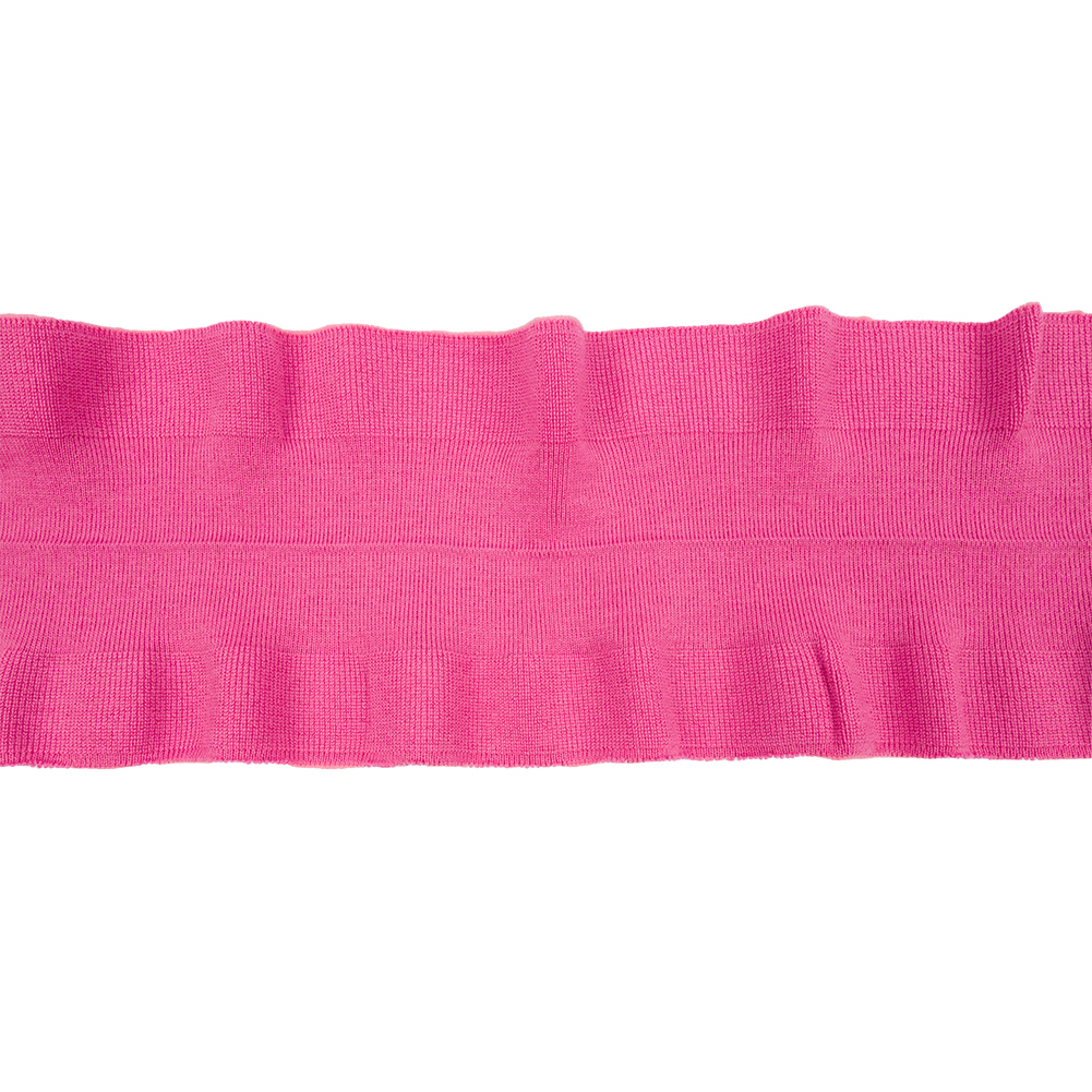 Bubblegum Pink Ruffled Foldover Rib Knit Trim – 37″ x 6.5″ Bubblegum Pink Ruffled Foldover Rib Knit Trim – 37″ x 6.5″