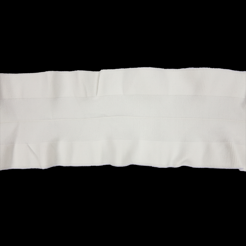 White Ruffled Foldover Rib Knit Trim – 39″ x 6″ White Ruffled Foldover Rib Knit Trim – 39″ x 6″
