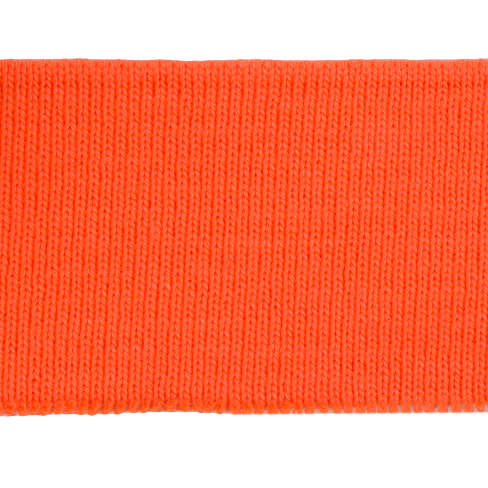 Blaze Orange Rib Knit Trim - 15" x 2"