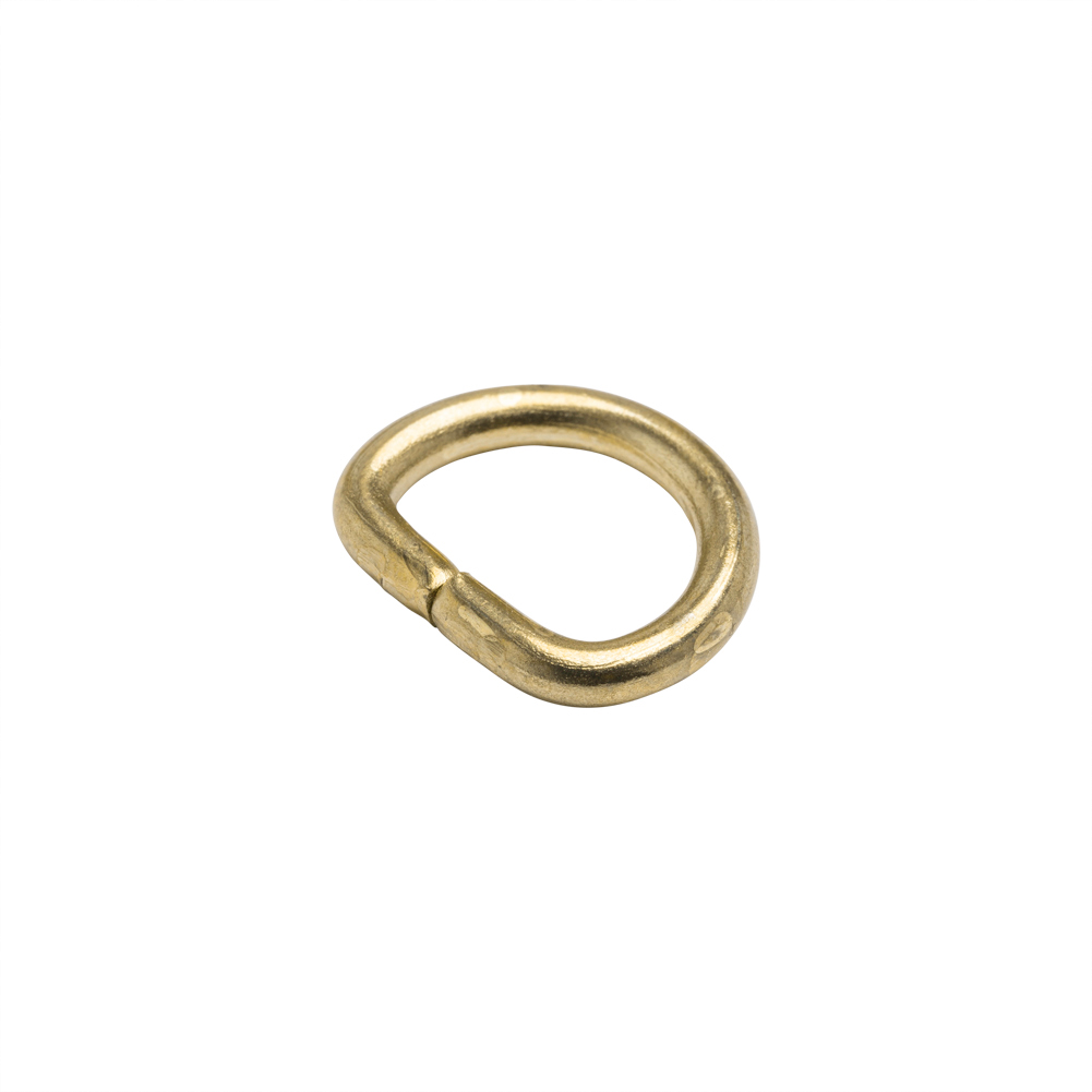 Gold Metal D-Ring - 0.625 x 0.5"