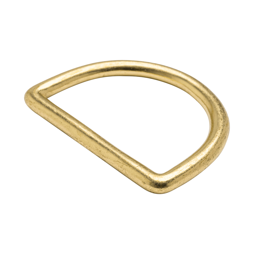 Polished Gold Metal Sharp Corners D-Ring - 1.5" x 2"