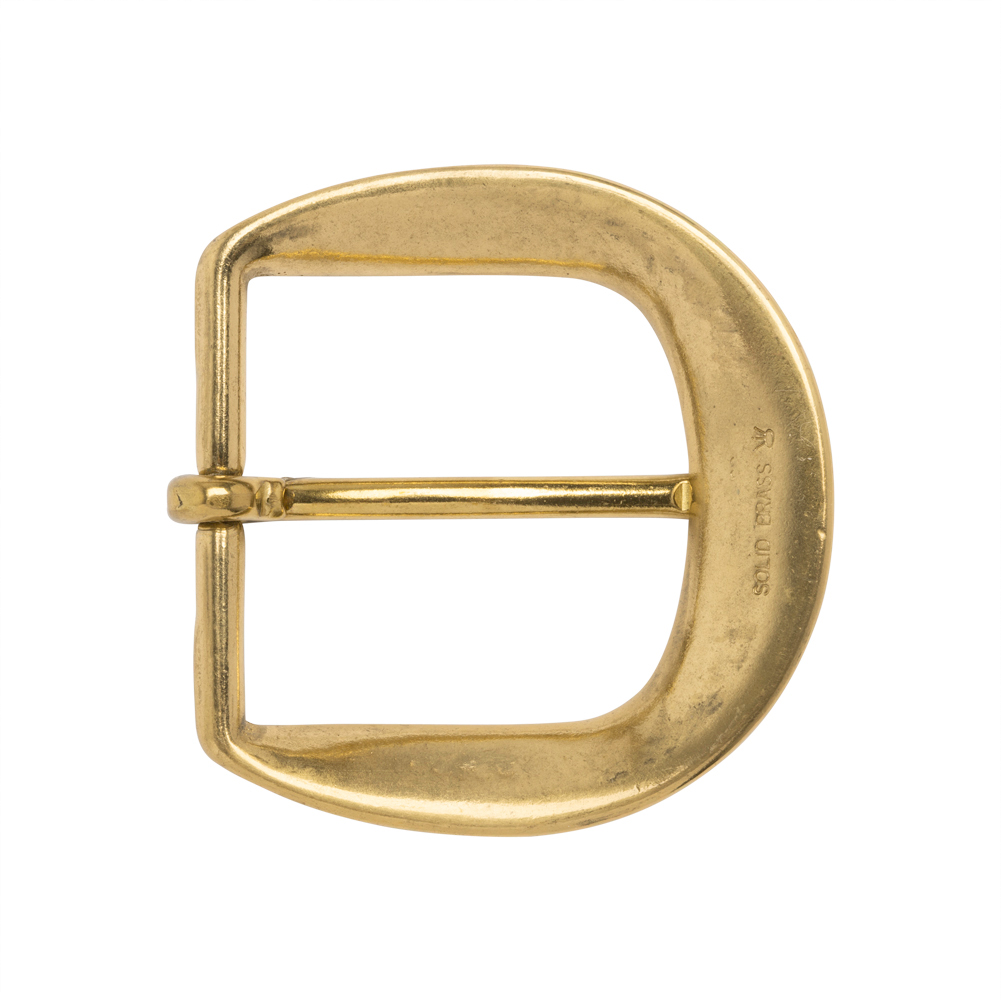Polished Gold Rounded Metal Buckle - 2.25" x 2.25"