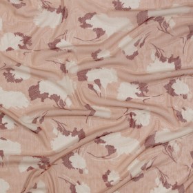 Blush, White and Red Floral Shadows Silk Tulle Blush, White and Red Floral Shadows Silk Tulle