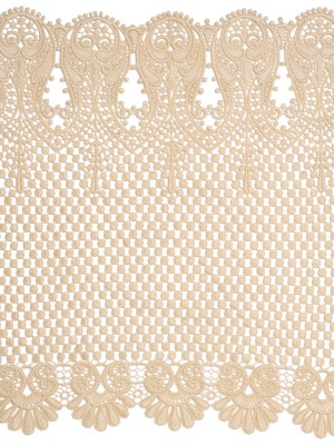 Beige Dots and Fancy Borders Scalloped Cotton Venise Lace Trim – 18″ Beige Dots and Fancy Borders Scalloped Cotton Venise Lace Trim – 18″
