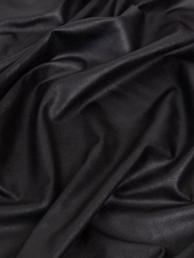 Faux Leather Foil Stretch Polyester Knit – Black Cloud Textured – Vanessa Collection Faux Leather Foil Stretch Polyester Knit – Black Cloud Textured – Vanessa Collection