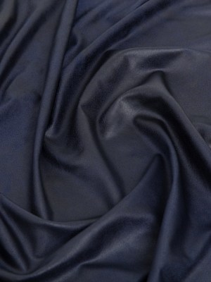 Faux Leather Foil Stretch Polyester Knit – Navy Cloud Textured – Vanessa Collection Faux Leather Foil Stretch Polyester Knit – Navy Cloud Textured – Vanessa Collection