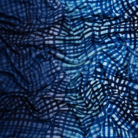 Stretch Rayon Jersey – Navy and Aqua Blue Ombre Plaid Stretch Rayon Jersey – Navy and Aqua Blue Ombre Plaid