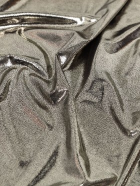 White Gold Tiny Dots Foiled Stretch Polyester Jersey White Gold Tiny Dots Foiled Stretch Polyester Jersey